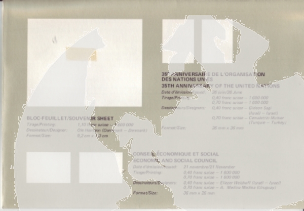 UNO Genf 0088 / 0095 ** - Jahreszusammenstellung 1980